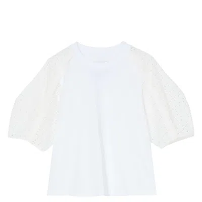 3.1 Phillip Lim Broderie Anglaise Combo T-shirt In Purple