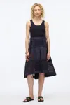 3.1 Phillip Lim Broderie Anglaise Grid Skirt In Navy