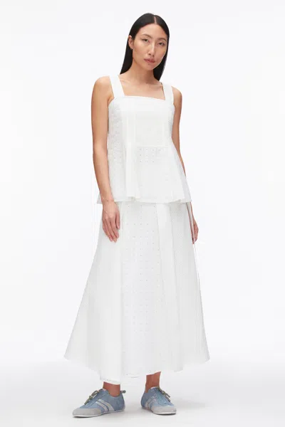 3.1 Phillip Lim Broderie Anglaise Patchwork Cami In White