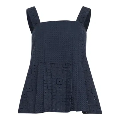 3.1 Phillip Lim Broderie Anglaise Patchwork Camisole In Blue