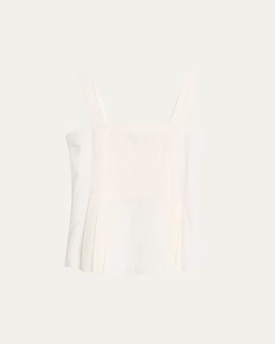 3.1 Phillip Lim Broderie Anglaise Sleeveless Top In White