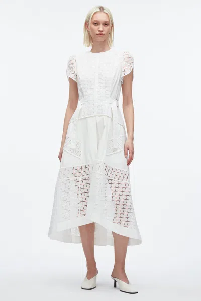 3.1 Phillip Lim Broderie Anglaise Tulip Dress In White