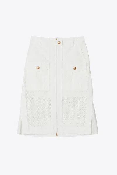3.1 Phillip Lim Broderie Anglaise Utility Skirt In White