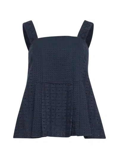 3.1 Phillip Lim Broderie Anglaise Patchwork Camisole In Blue