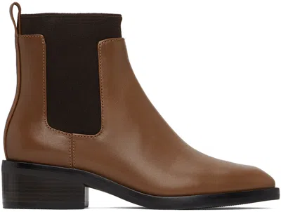 3.1 Phillip Lim Brown Alexa 40mm Chelsea Boots In Co211 Cognac
