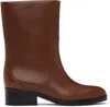 3.1 Phillip Lim Lucien Leather Zip Moto Booties In Co211 Cognac