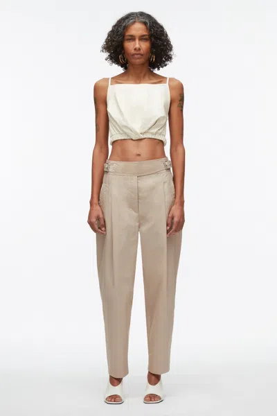 3.1 Phillip Lim Buckle Waistband Trouser In Khaki