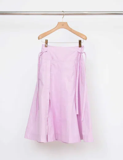 3.1 Phillip Lim Button Front Tie Waist Midi Skirt In Purple