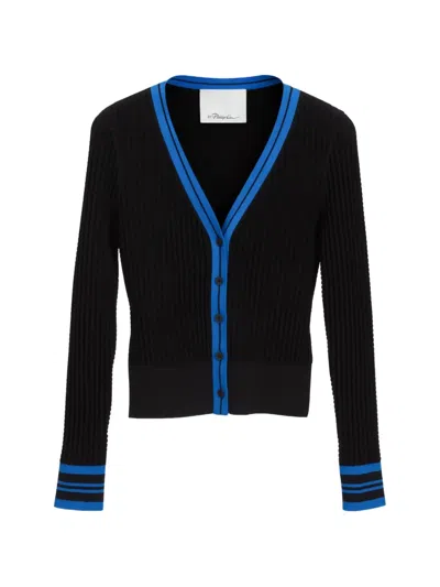 3.1 Phillip Lim Button Knit Jacket In Black