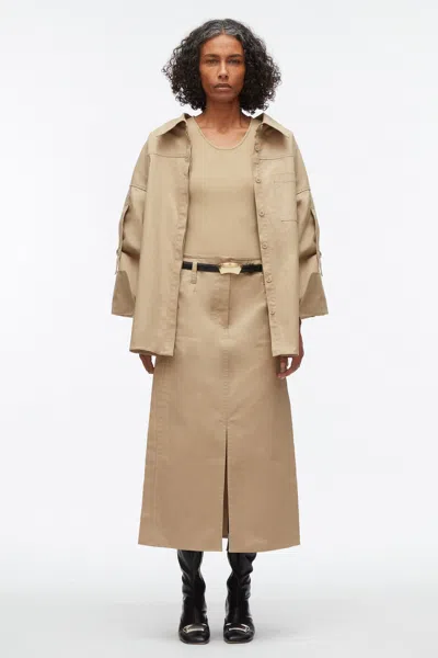 3.1 Phillip Lim Buttoned Side Utility Skirt In Neutral