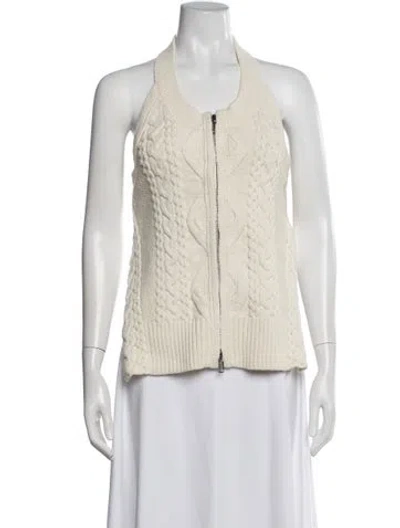 Pre-owned 3.1 Phillip Lim Cable Knit Halterneck Sweater In Neutrals