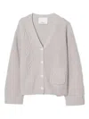 3.1 Phillip Lim Cable-knit Pocket Cardigan In Gray