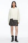 3.1 Phillip Lim Cable Mix Double Layer Crewneck In White