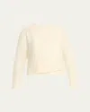 3.1 Phillip Lim Cable Mix Double-layer Wool Crewneck Sweater In Neutral