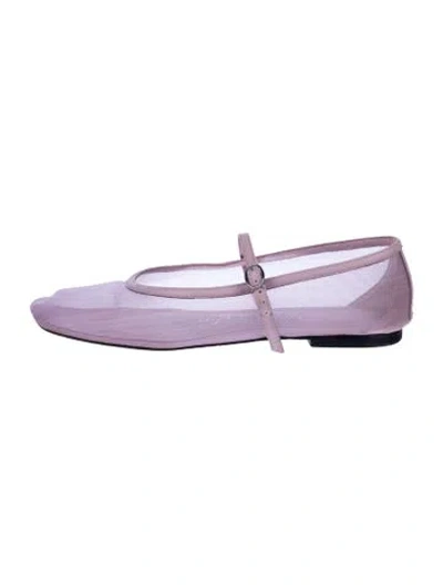Pre-owned 3.1 Phillip Lim Canvas Mesh Accents Mary Jane Flats In Purple