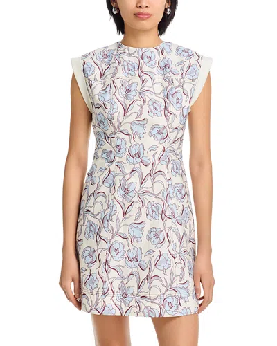 3.1 Phillip Lim Cap Sleeve Floral Mini Dress In Neutral
