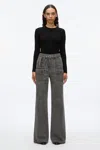 3.1 Phillip Lim Cargo Wide Leg Belted Jeans In Washed Grey