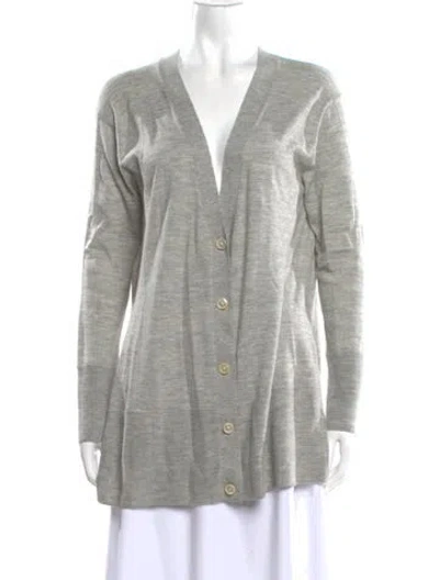 Pre-owned 3.1 Phillip Lim Cashmere Plunge Neckline Sweater In Gray