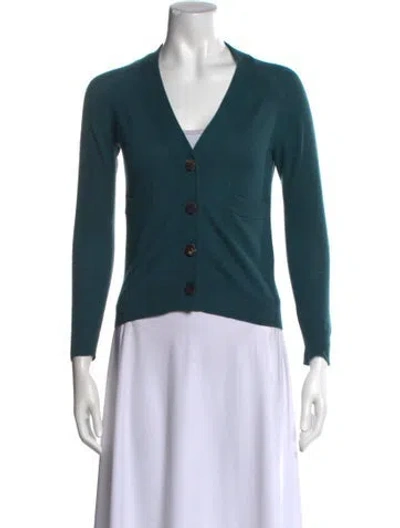 Pre-owned 3.1 Phillip Lim Cashmere V-neck Sweater In Green