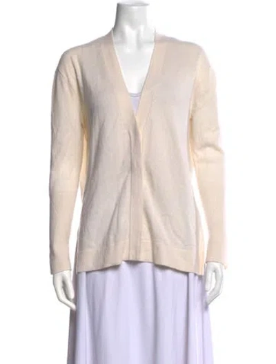 Pre-owned 3.1 Phillip Lim Cashmere V-neck Sweater In White