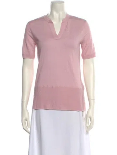 Pre-owned 3.1 Phillip Lim Cashmere V-neck T-shirt W/ Tags In Pink