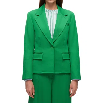 3.1 Phillip Lim Cavalry Twill Belle Wool Blazer In Green