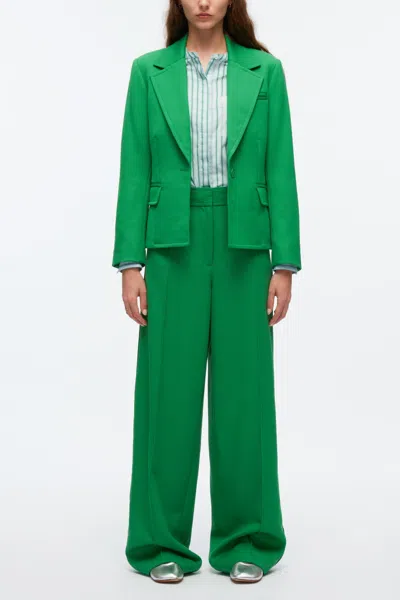3.1 Phillip Lim Cavalry Twill Wide Leg Trousers In Green