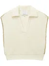 3.1 Phillip Lim Cropped Chain Polo Top In White