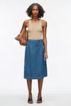 3.1 Phillip Lim Chambray Wrap Skirt In Blue