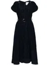 3.1 Phillip Lim Check Jacquard V-neck Tulip Dress In Mi401 Midnight
