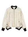 3.1 Phillip Lim Checked Belted Bomber Jacket In Neutral