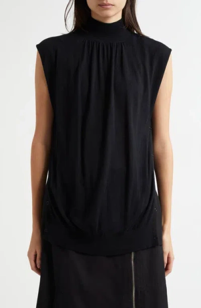 3.1 PHILLIP LIM 3.1 PHILLIP LIM CHIFFON GODET PANEL MOCK NECK SWEATER