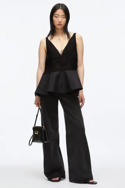 3.1 Phillip Lim Chiffon Peplum Tank With Lace