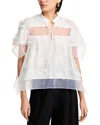3.1 Phillip Lim Chiffon Tie Neck Top
