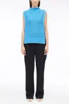 3.1 Phillip Lim Chunky Cotton Rib Shell With Ties In Blue