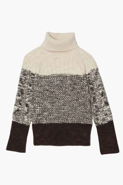 3.1 Phillip Lim Chunky Knit Long Sleeve Turtleneck In Multi
