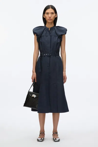 3.1 Phillip Lim Cloud Sleeve Shirt Dress In Midnight