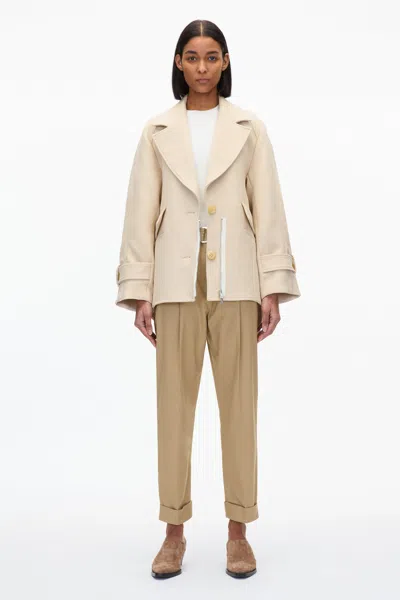 3.1 Phillip Lim Cocoon Peacoat In Brown