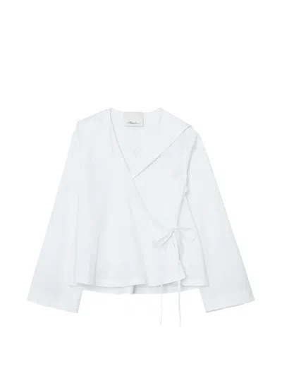 3.1 Phillip Lim Collar Tie Blouse In White