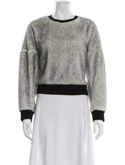 Pre-owned 3.1 Phillip Lim Colorblock Pattern Crew Neck Sweater In Gray