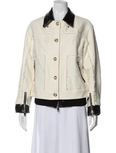 Pre-owned 3.1 Phillip Lim Colorblock Pattern Denim Jacket W/ Tags In Multi