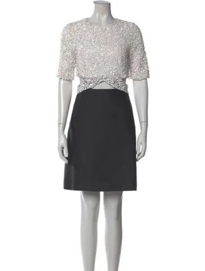 Pre-owned 3.1 Phillip Lim Colorblock Pattern Mini Dress In Gray