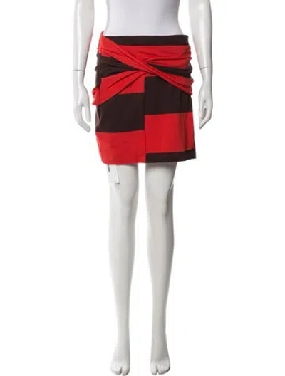 Pre-owned 3.1 Phillip Lim Colorblock Pattern Mini Skirt In Orange