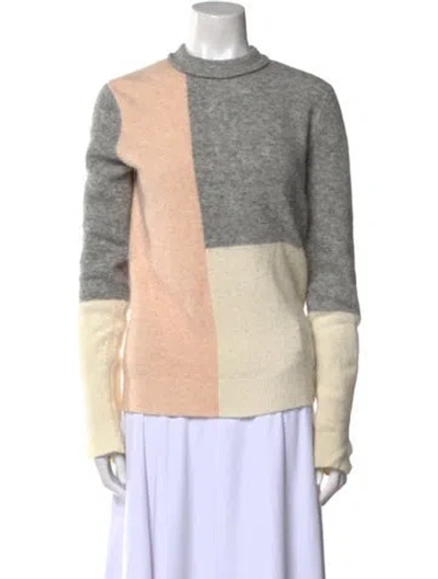 Pre-owned 3.1 Phillip Lim Colorblock Pattern Turtleneck Sweater In Gray