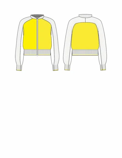 3.1 Phillip Lim Colorblock Zip Cardigan In Yellow