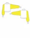 3.1 Phillip Lim Colorblock Zip Sleeve Turtleneck In Yellow
