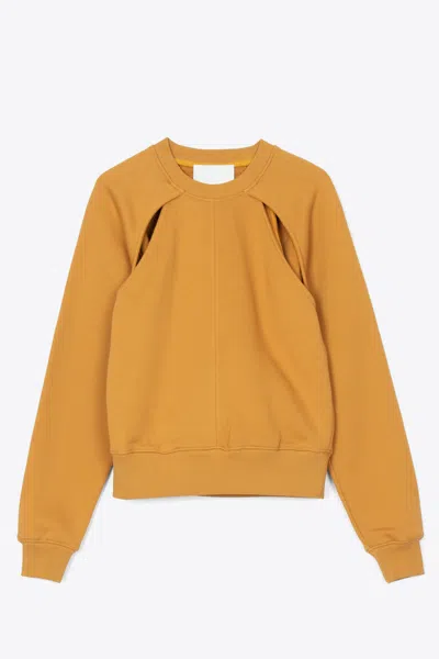 3.1 Phillip Lim Compact French Terry Cut Out Sweatshirt In Orange