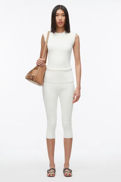 3.1 Phillip Lim Compact Rib Structured Sleeveless Top In White