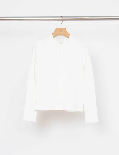 3.1 Phillip Lim Compact Rib Crewneck Cardigan In White