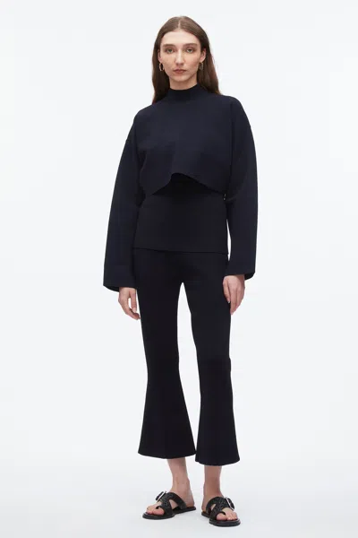 3.1 Phillip Lim Compact Rib Cropped Turtle Neck In Blue
